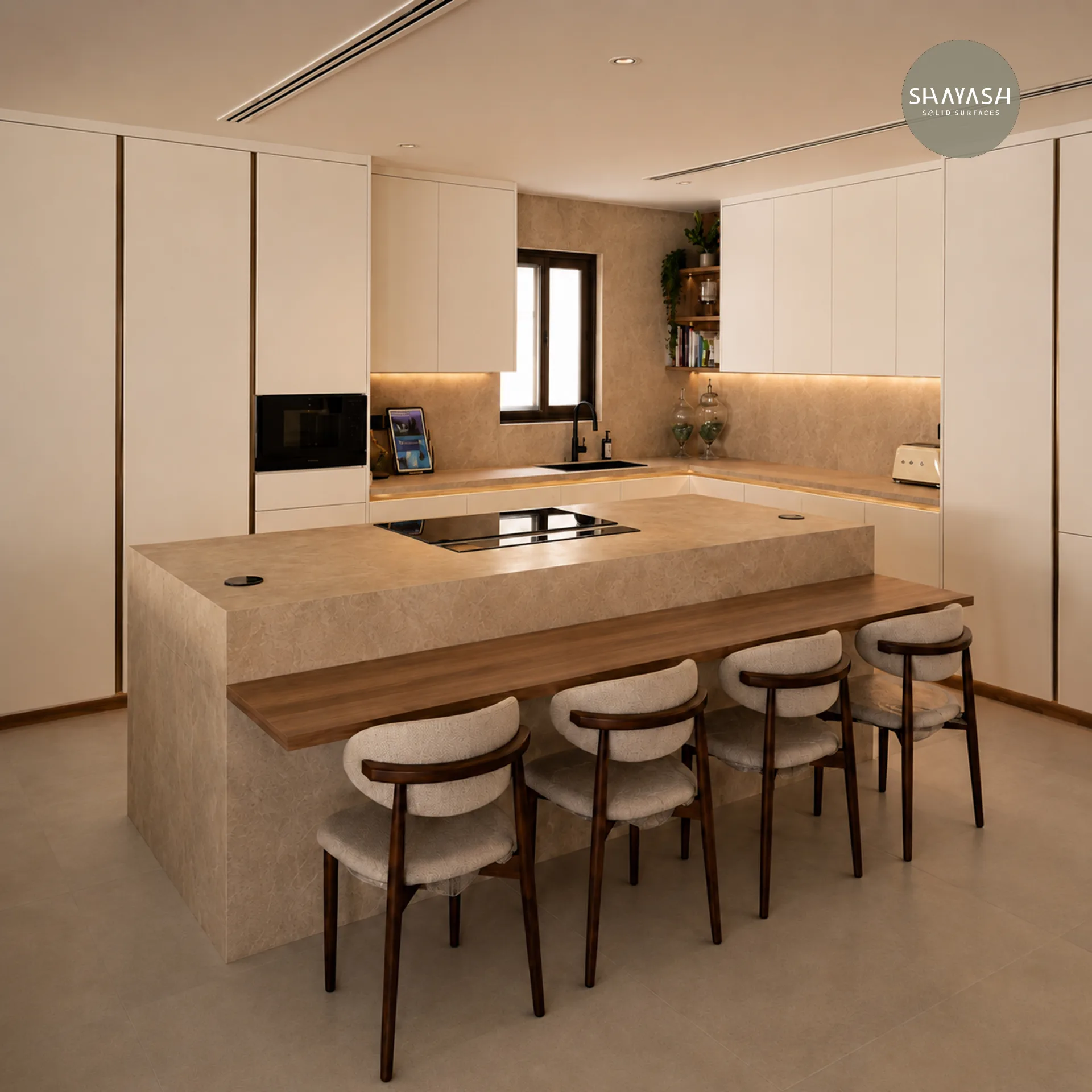 Kitchen Island Stone Cladding